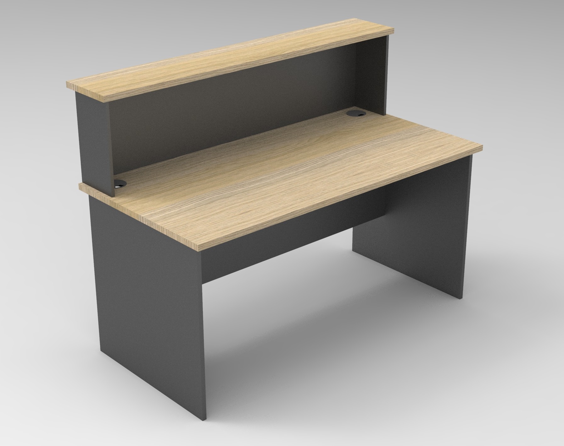 Rapid Worker Straight Desk - With Reception Hob
